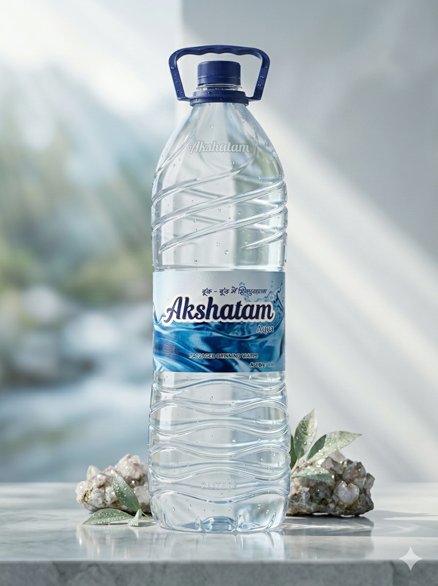 Akshatam Aqua® 2 Ltr (Pack of 9 Bottles)
